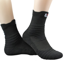 fashion 100% cotton novelty tube black athletic anti slip football cycling running skate bike socks